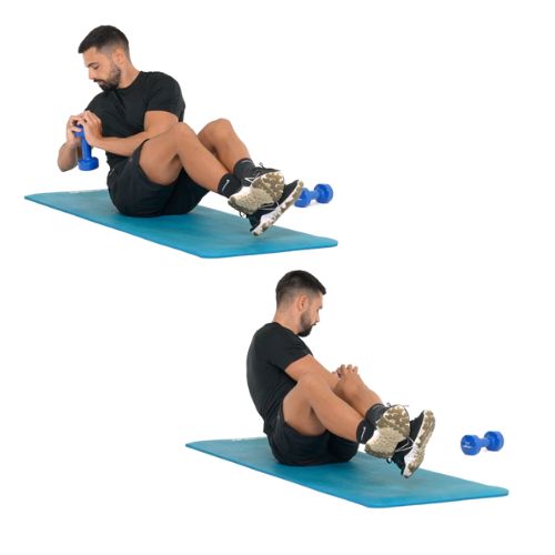 Comment réaliser l'exercice Russian Twist avec haltère pour muscler les abdominaux