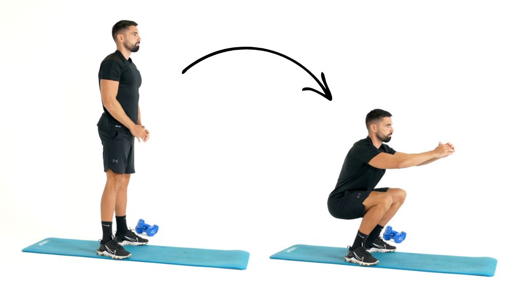 Comment réaliser l'exercice du squat au poids de corps
