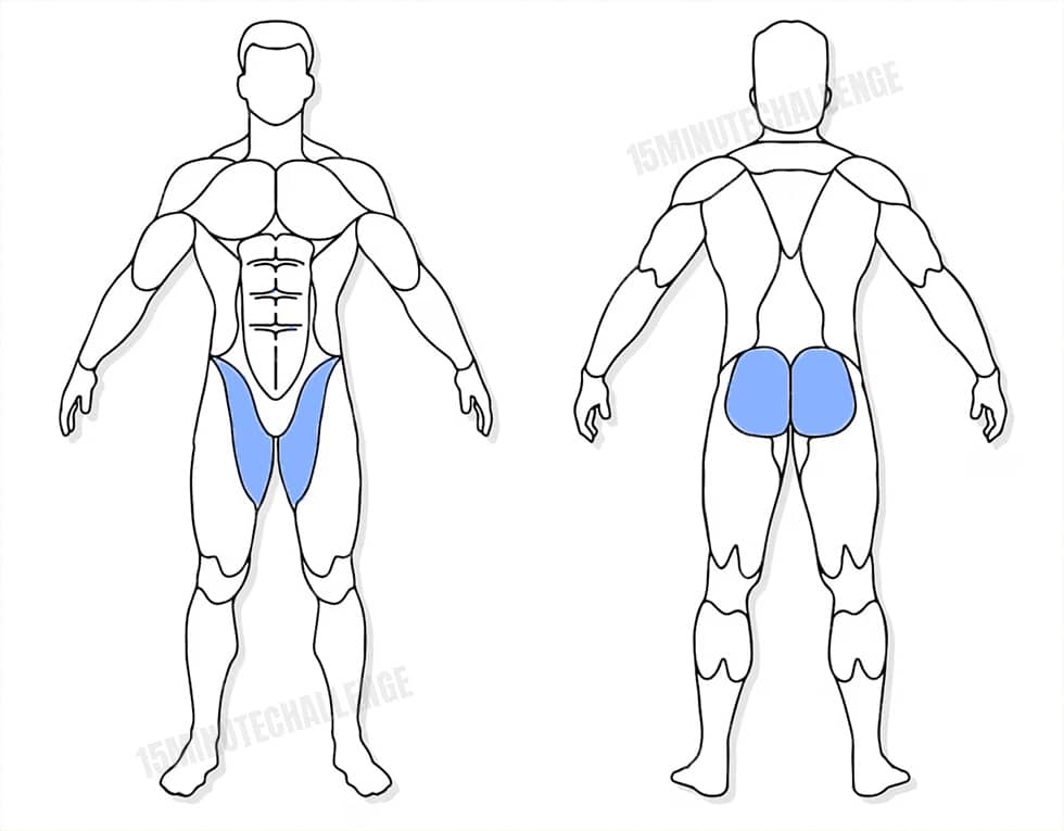 visuel anatomique des muscles sollicités par les Jumping Jack visuel anatomique des muscles sollicités par l'exercice des Fires Hydrants
