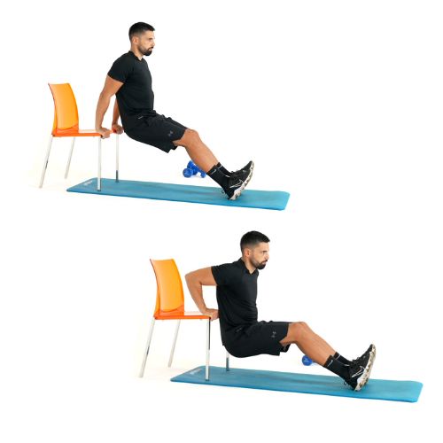 illustration de comment réaliser des Dips sur une Chaise