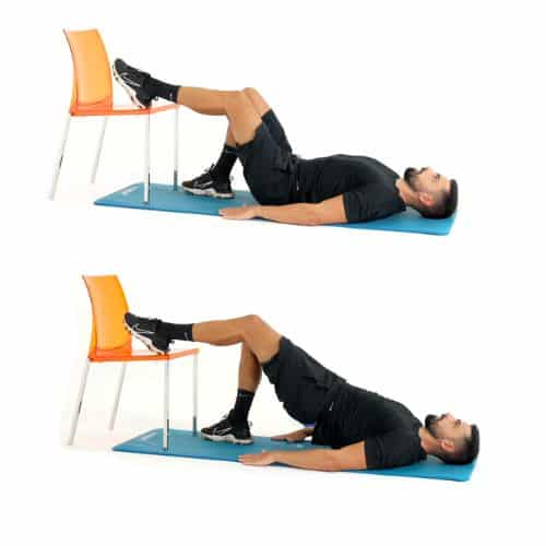 illustration de comment réaliser l'exercice du Hip Thrust sur chaise