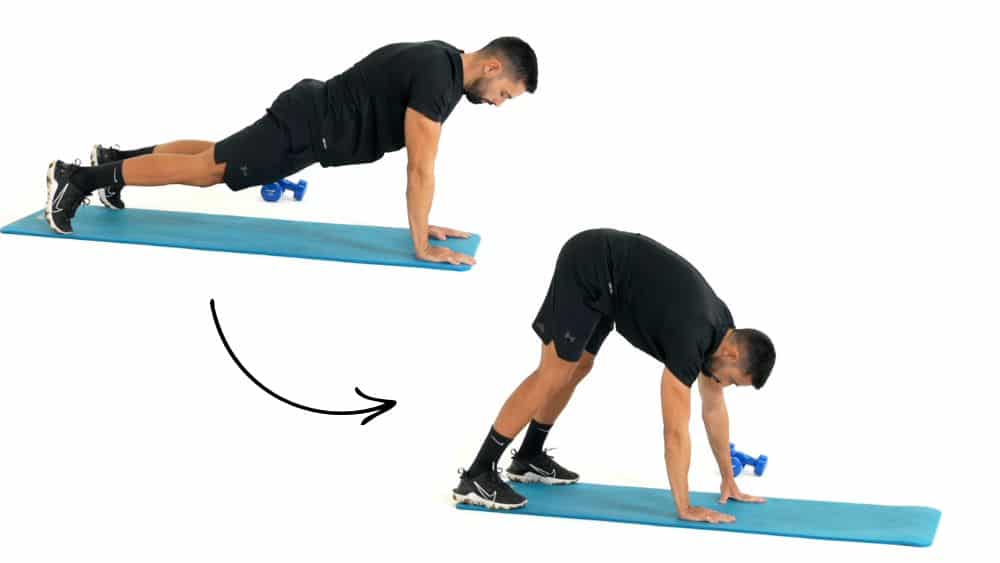 Comment réaliser l'exercice du Plank Walkout. Exercice de fitness et remise en forme à la maison