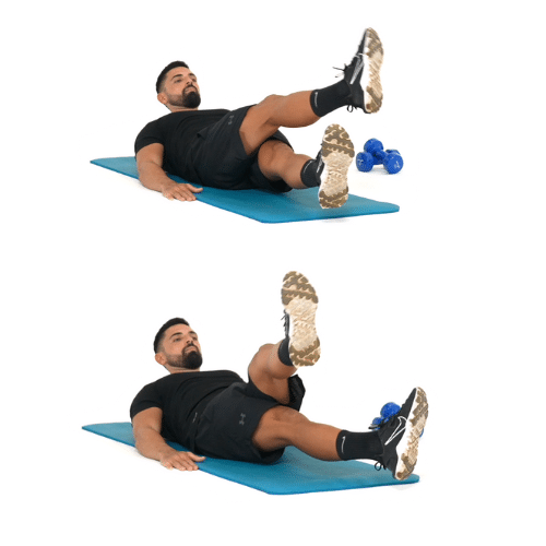 illustration de comment réaliser l'exercice du Scissor Kicks