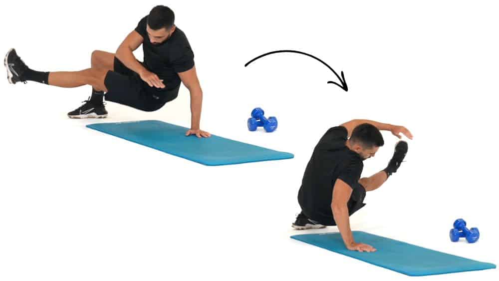 Comment réaliser l'exercice du Sit Throughs . Exercice de fitness et remise en forme à la maison