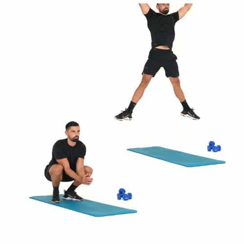illustration de comment réaliser l'exercice des Star Jumps