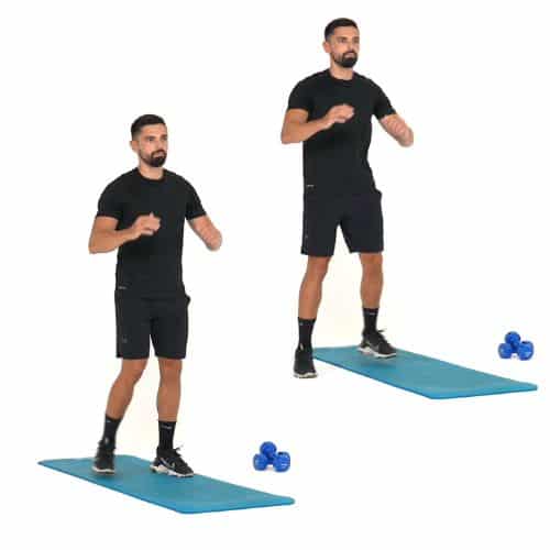 illustration de comment réaliser l'exercice du Step Touch