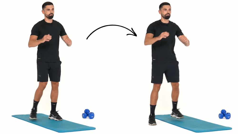 Comment réaliser l'exercice du Step Touch. Exercice de fitness et remise en forme à la maison