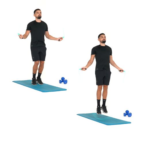 illustration de comment réaliser l'exercice de la Corde à sauter