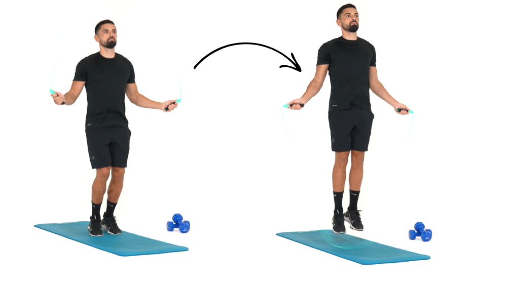Comment réaliser l'exercice de la Corde à sauter. Exercice de fitness et remise en forme à la maison.