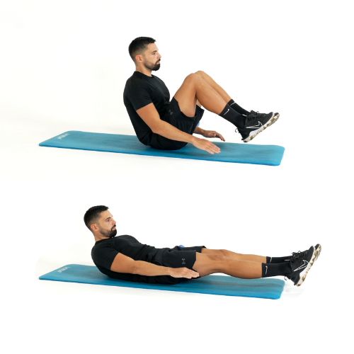 illustration de comment réaliser l'exercice du Crunch rameur