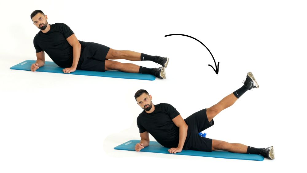Comment réaliser l'exercice des Elevations latérales jambes tendues. Exercice de fitness et remise en forme à la maison.