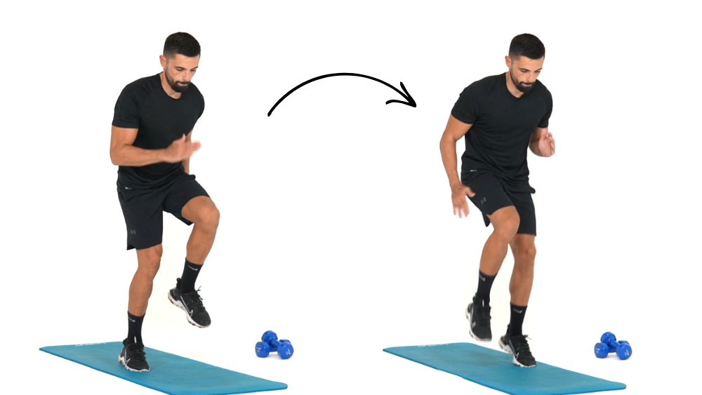 Comment réaliser l'exercice du Fast Feet. Exercice de fitness et remise en forme à la maison.