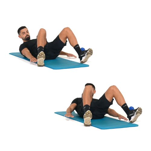 illustration de comment réaliser l'exercice du Heel Touches