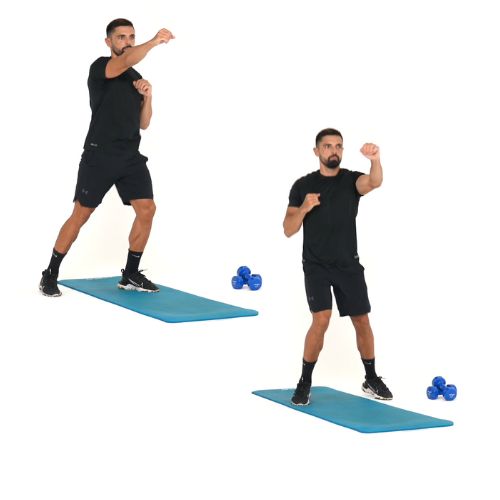 illustration de comment réaliser l'exercice du Running Punches