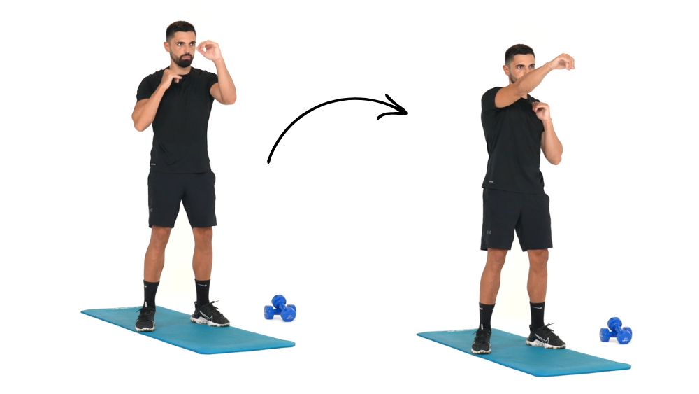 Comment réaliser l'exercice du Shadow Boxing. Exercice de fitness et remise en forme à la maison.