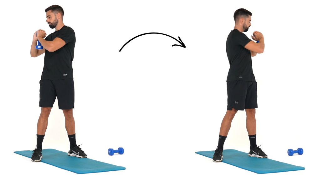 Comment réaliser l'exercice du Standing Twists. Exercice de fitness et remise en forme à la maison.