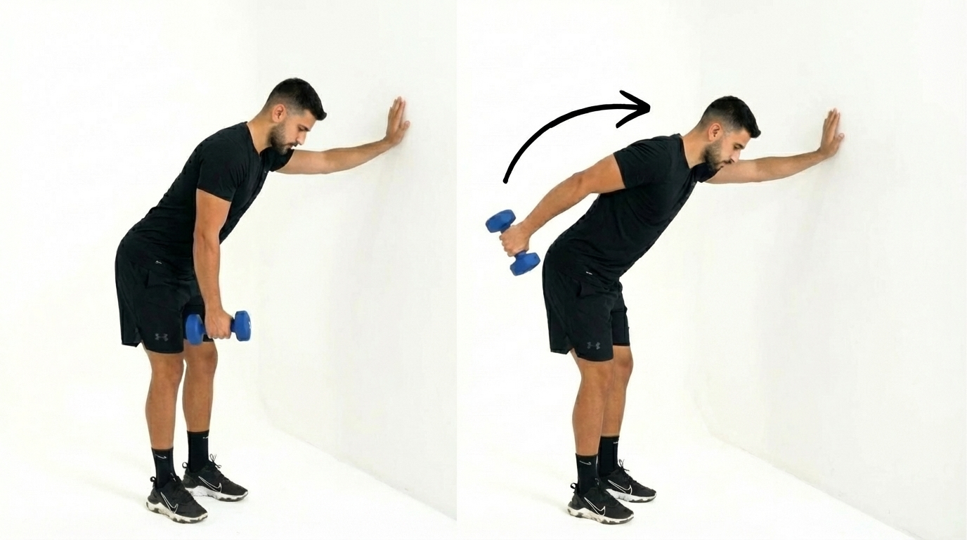 illustration de comment réaliser l'exercice du Curl biceps avec haltères étape par étape