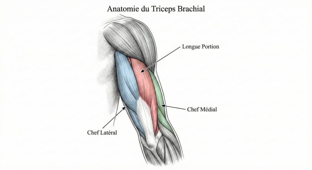 Triceps brachial portions